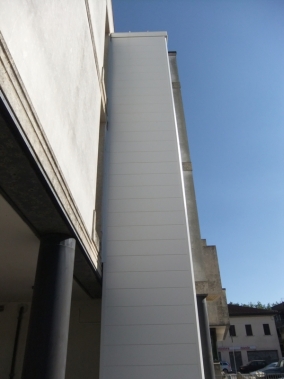 Installazione di Ascensore esterno al fabbricato della CNA.